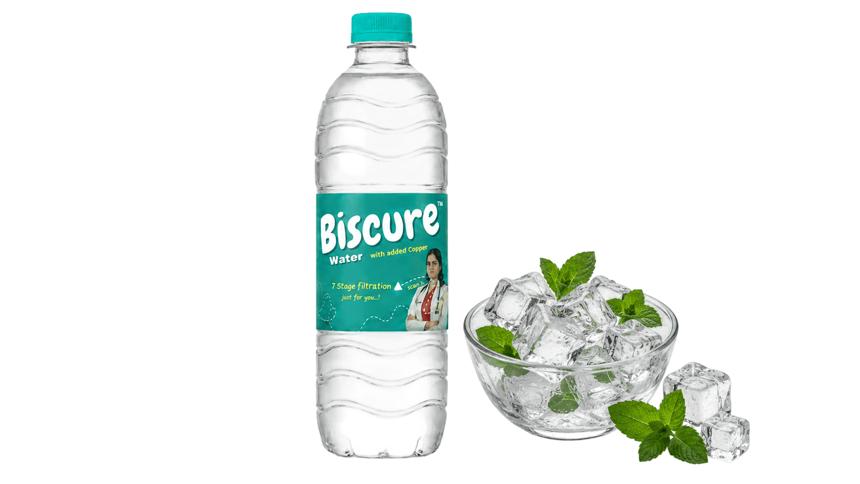 Biscure 300ml packaged drinking water bottle